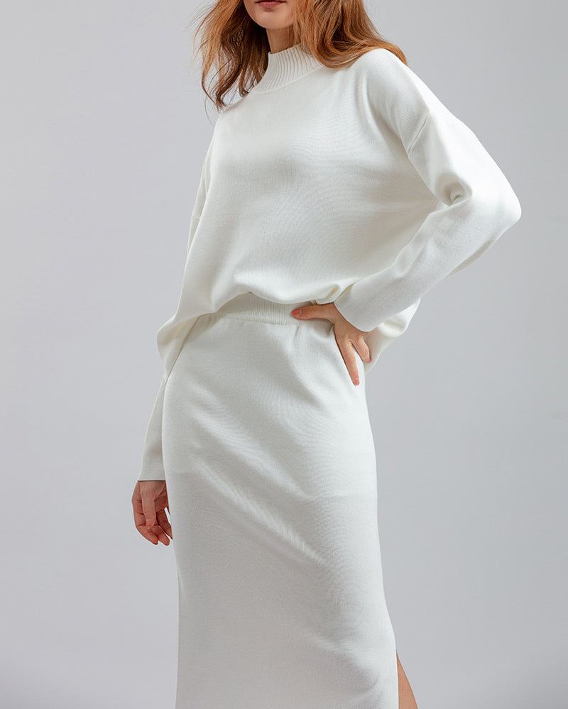 Casual Loose Fashion Long Skirt Two-piece Set