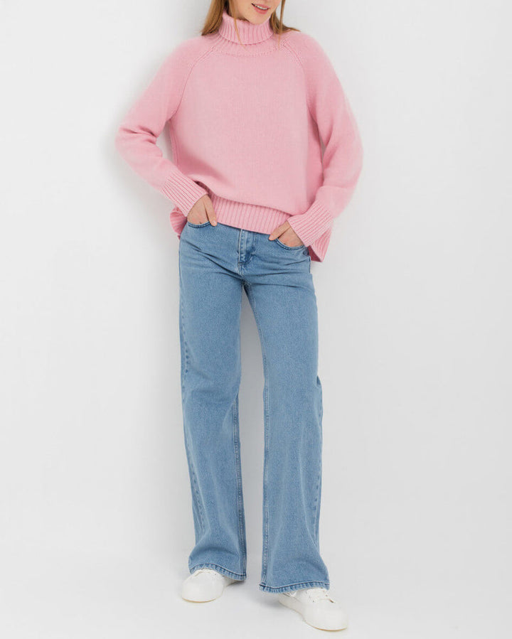 Turtleneck Sweater Casual Loose Knitted Pullover Tops