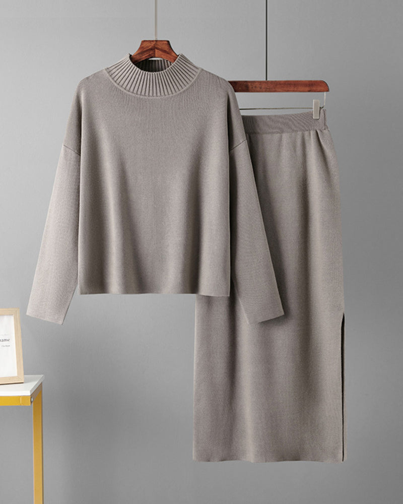 Casual Loose Fashion Long Skirt Two-piece Set