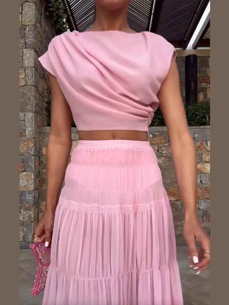 CAMILA |  Layerred Maxi Skirt Set