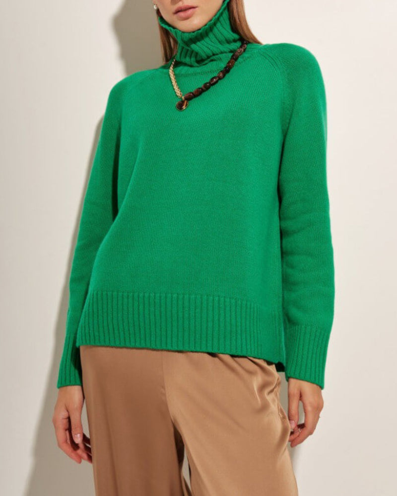 Turtleneck Sweater Casual Loose Knitted Pullover Tops