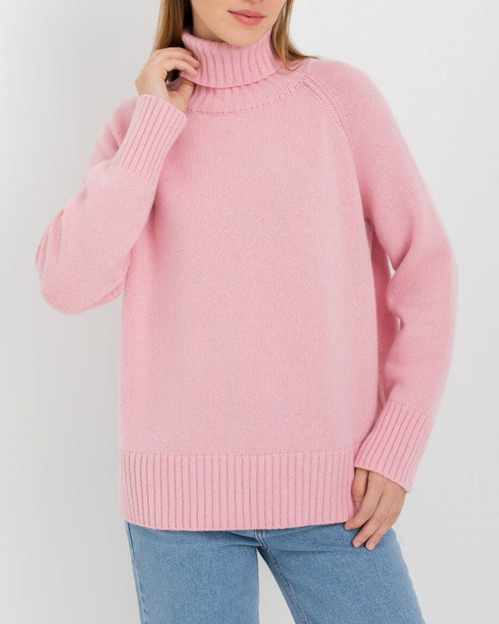 Turtleneck Sweater Casual Loose Knitted Pullover Tops