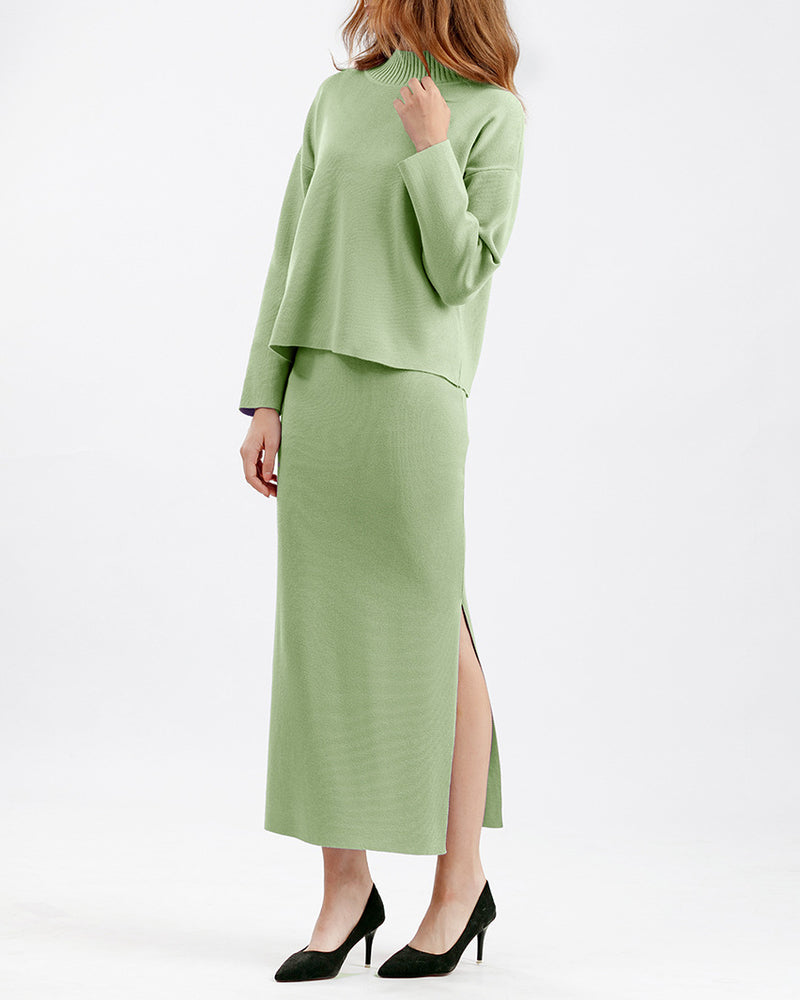 Casual Loose Fashion Long Skirt Two-piece Set