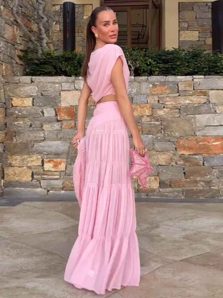 CAMILA |  Layerred Maxi Skirt Set