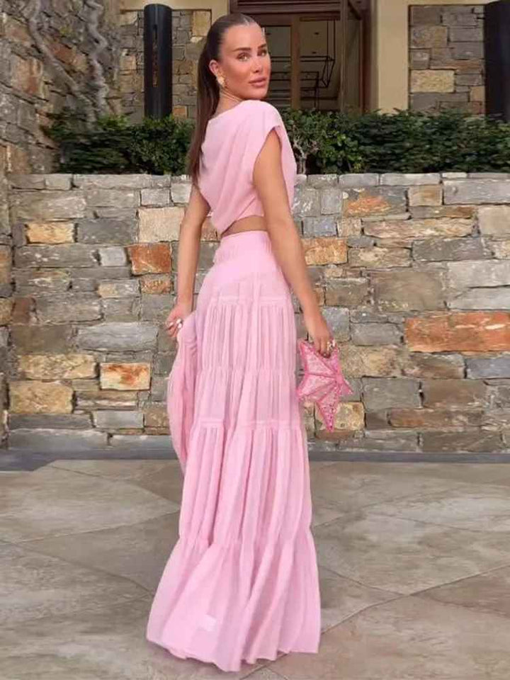 CAMILA |  Layerred Maxi Skirt Set