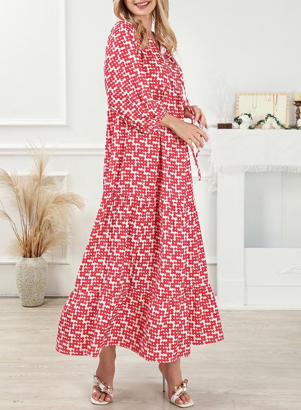 Susanna™ | Women's Puff Sleeve Floral Boho Maxi Dress