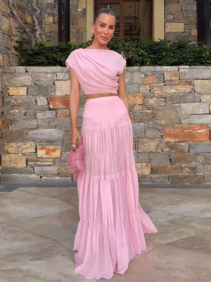 CAMILA |  Layerred Maxi Skirt Set