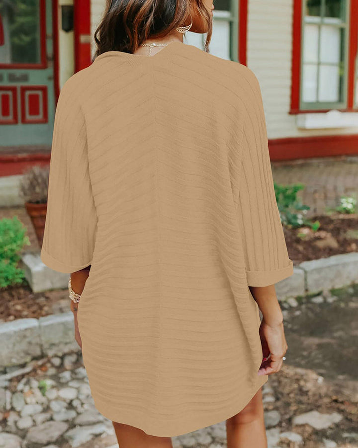 Open Front Oversized Long Sleeve Cardigans Outwear Solid Chunky Knit Sweaters Jackets