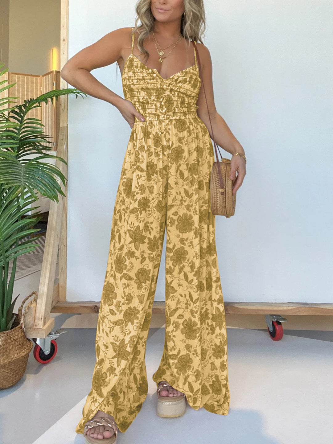Helene™| Coco Palm Jumpsuit