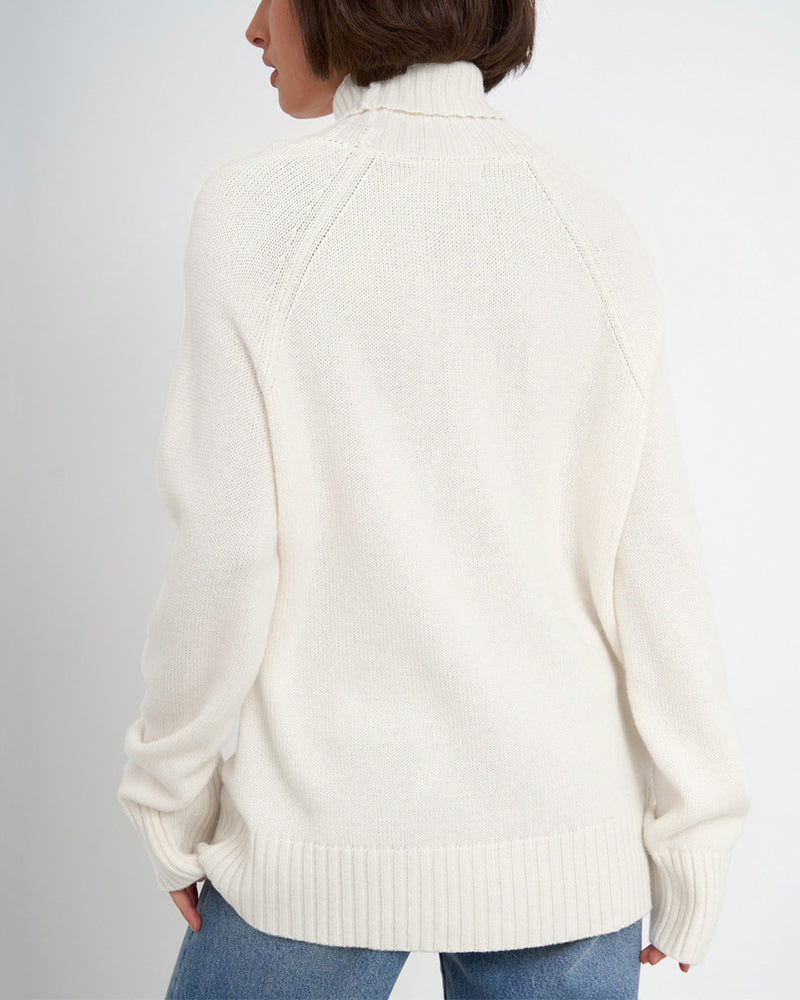 Turtleneck Sweater Casual Loose Knitted Pullover Tops