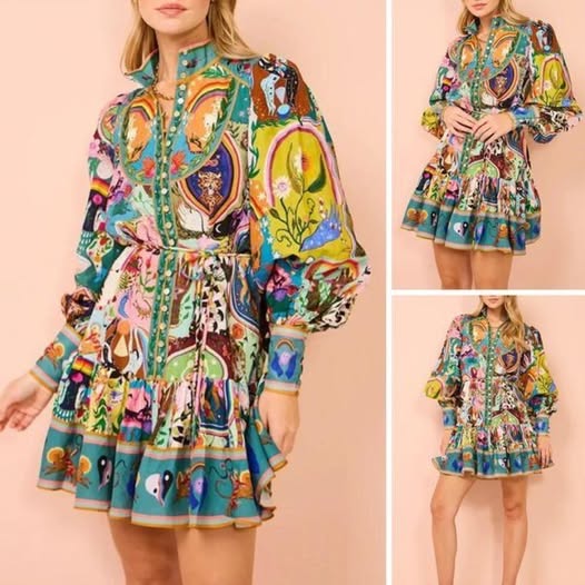 Camilla™ - Boho Luxe Print Dress with Belt