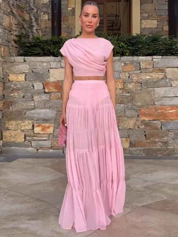 CAMILA |  Layerred Maxi Skirt Set