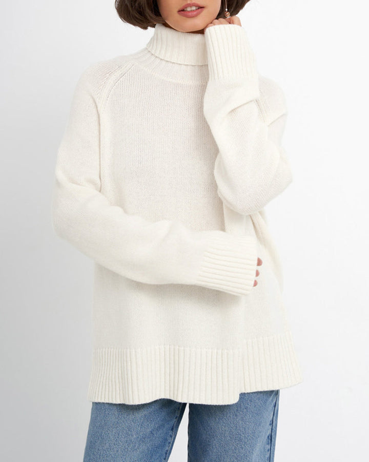 Turtleneck Sweater Casual Loose Knitted Pullover Tops