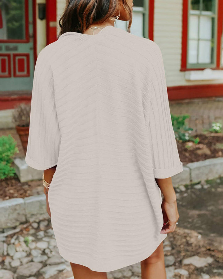 Open Front Oversized Long Sleeve Cardigans Outwear Solid Chunky Knit Sweaters Jackets