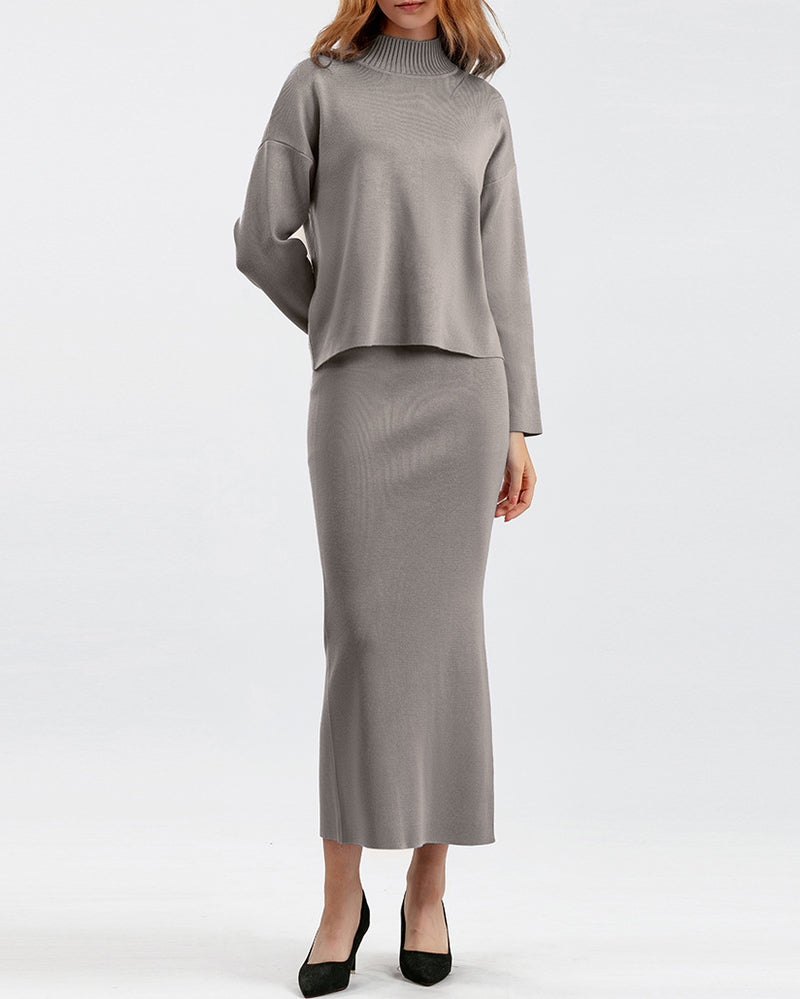 Casual Loose Fashion Long Skirt Two-piece Set