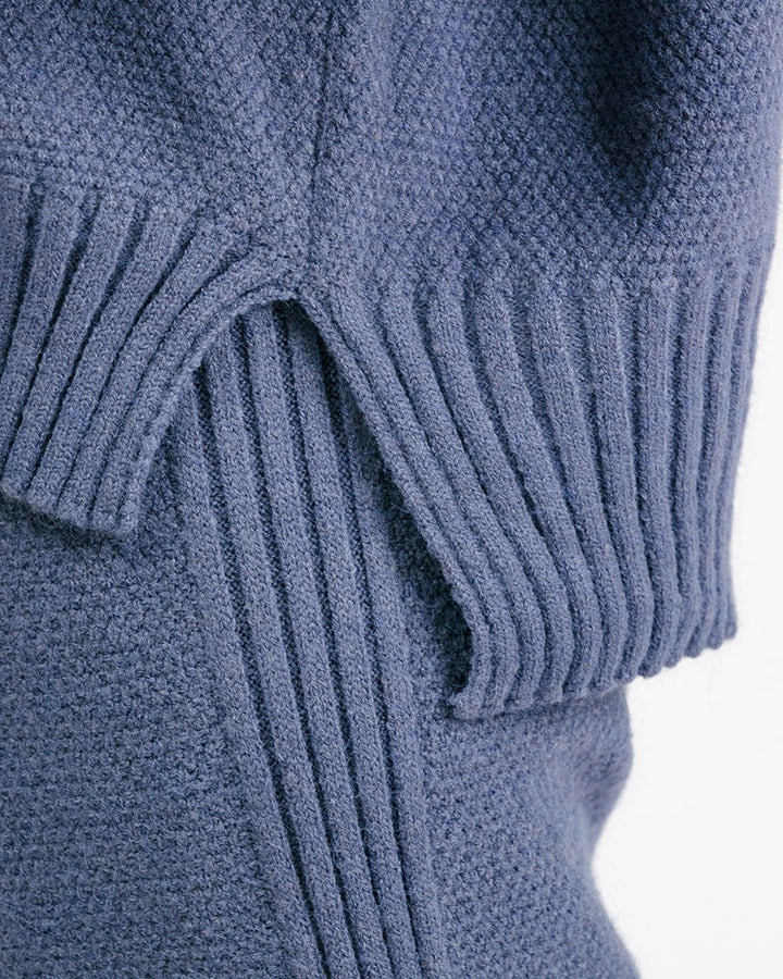 Casual Knit Two-Piece Set Loose-Fit Sweater and Wide-Leg Pants