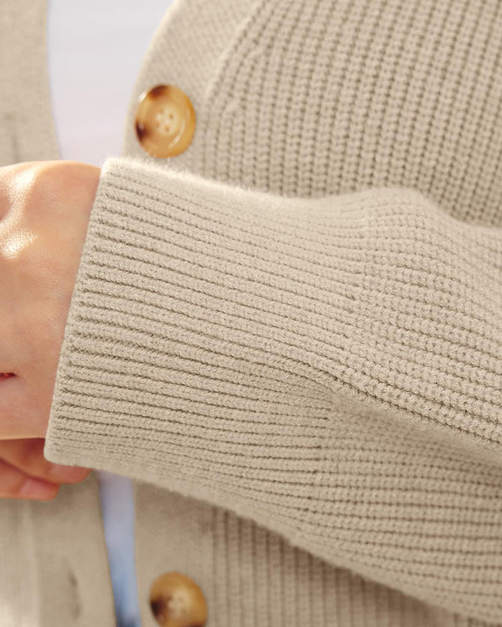 Open Front Oversized Button Lightweight Sweaters V Neck Loose Cardigans Knit Outwear