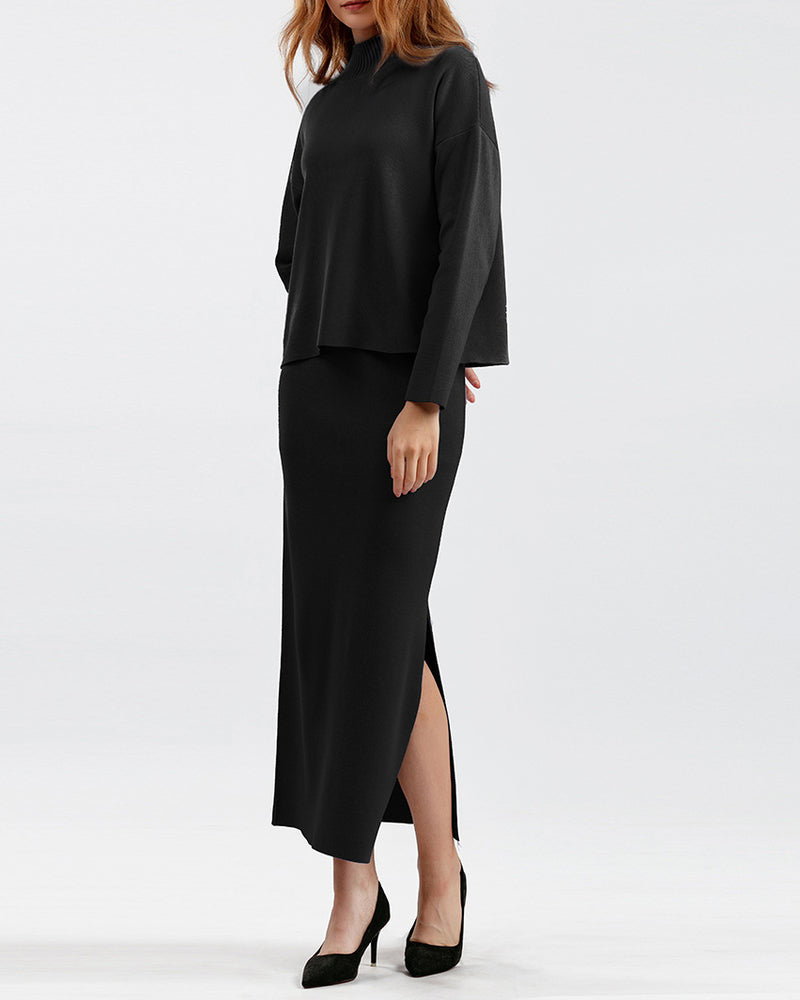 Casual Loose Fashion Long Skirt Two-piece Set