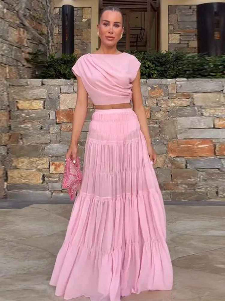 CAMILA |  Layerred Maxi Skirt Set