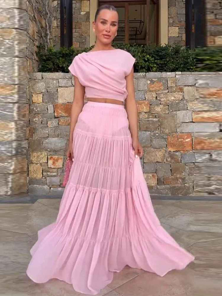 CAMILA |  Layerred Maxi Skirt Set