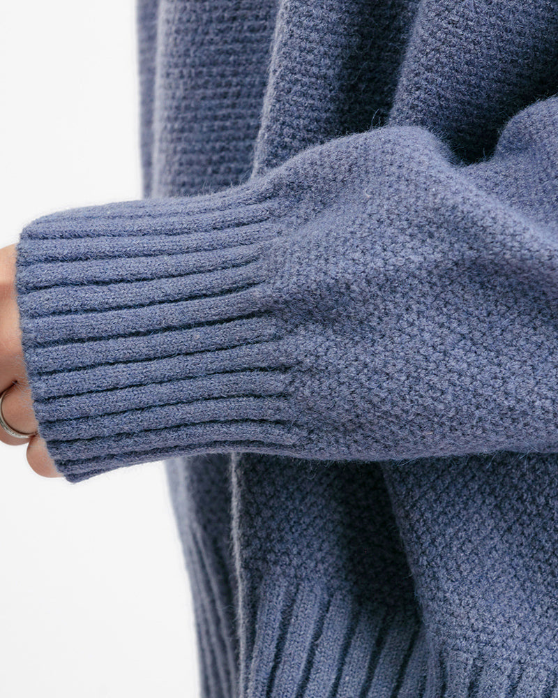 Casual Knit Two-Piece Set Loose-Fit Sweater and Wide-Leg Pants