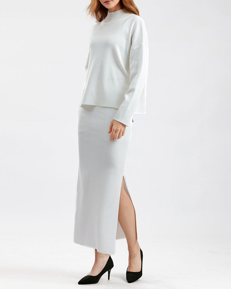 Casual Loose Fashion Long Skirt Two-piece Set