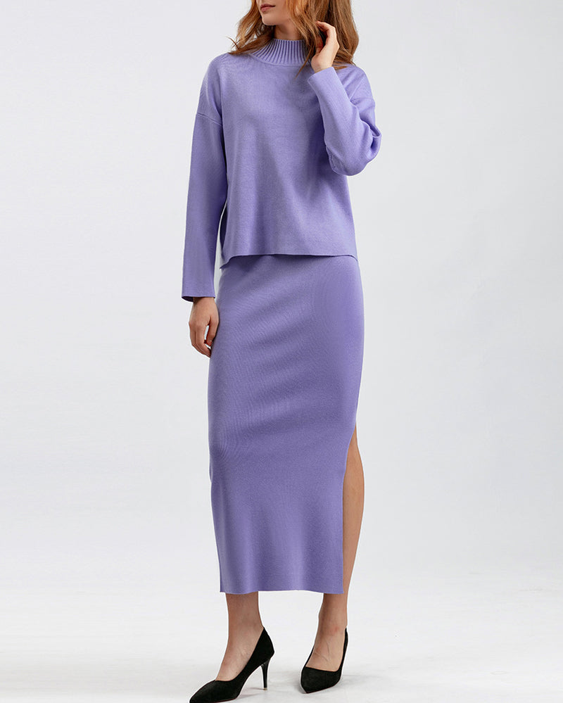 Casual Loose Fashion Long Skirt Two-piece Set