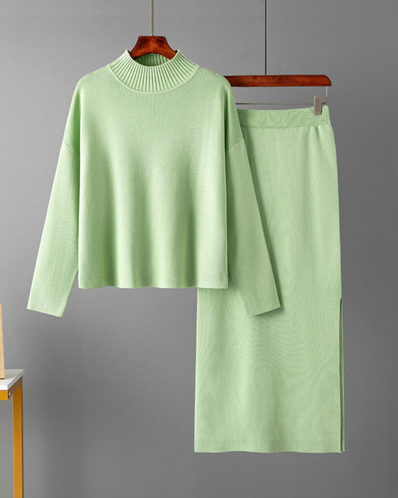 Casual Loose Fashion Long Skirt Two-piece Set