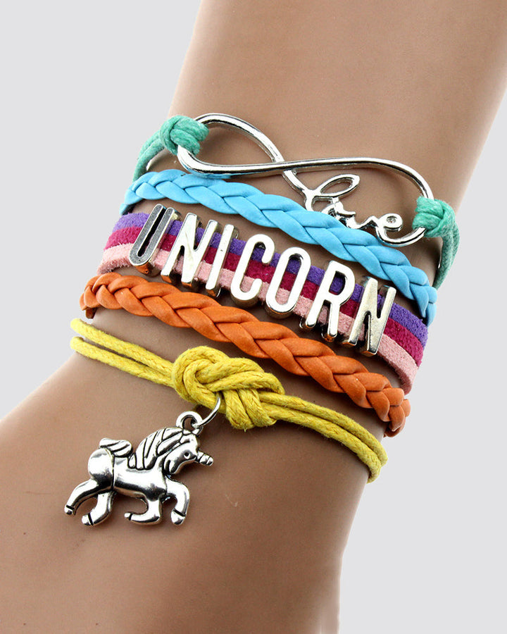 Unicorn Decor Layered Bracelet