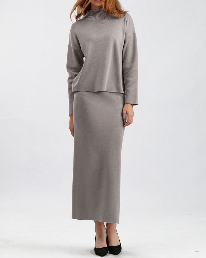 Casual Loose Fashion Long Skirt Two-piece Set