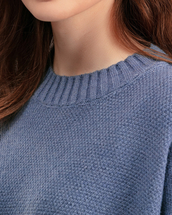 Casual Knit Two-Piece Set Loose-Fit Sweater and Wide-Leg Pants