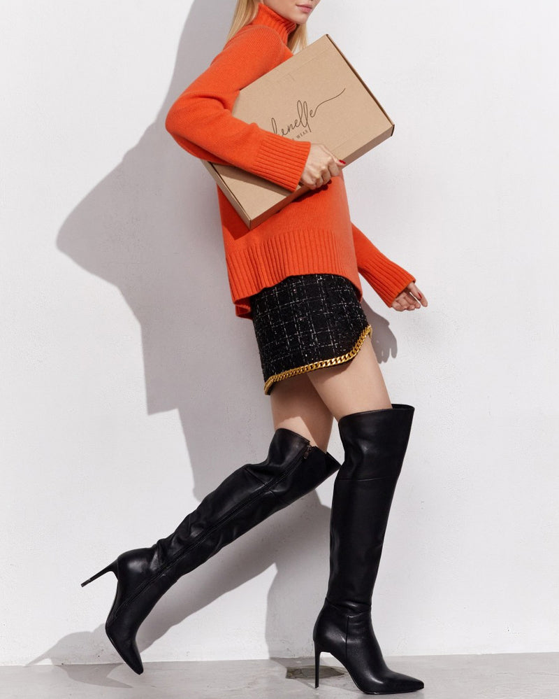 Turtleneck Sweater Casual Loose Knitted Pullover Tops