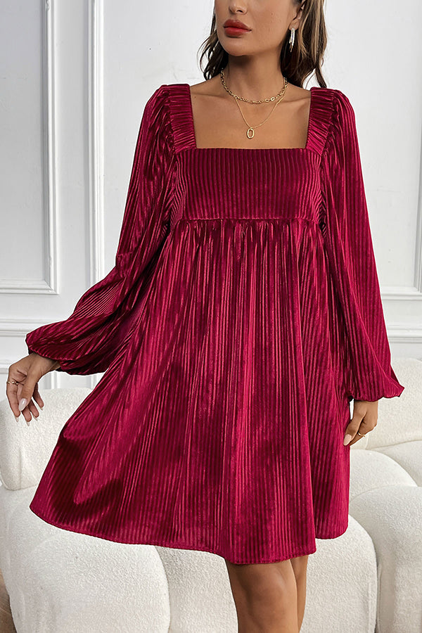 Velvet Christmas Elegance Mini Dress