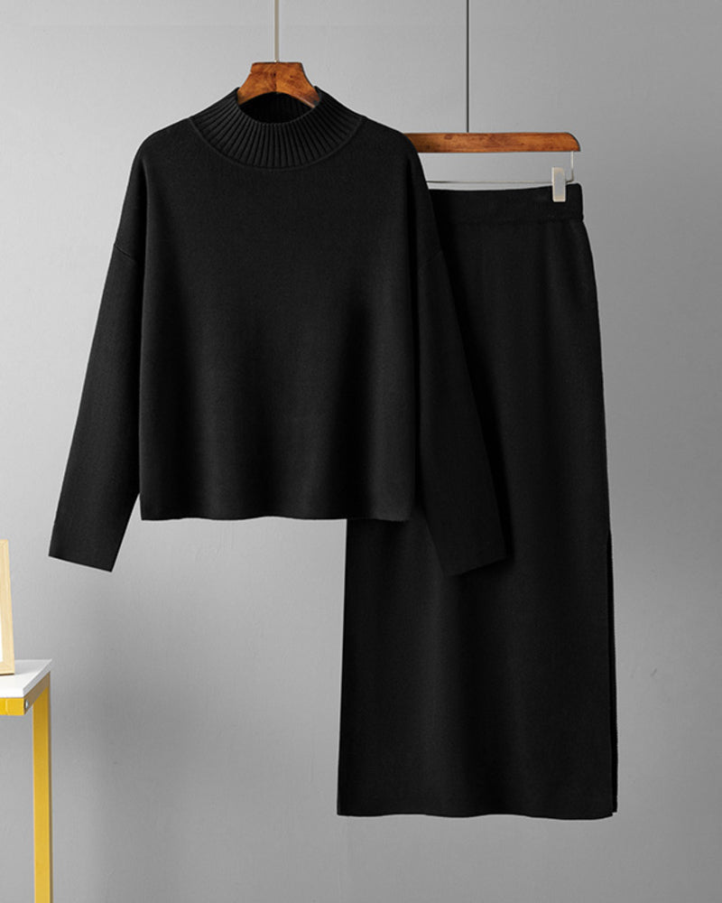 Casual Loose Fashion Long Skirt Two-piece Set