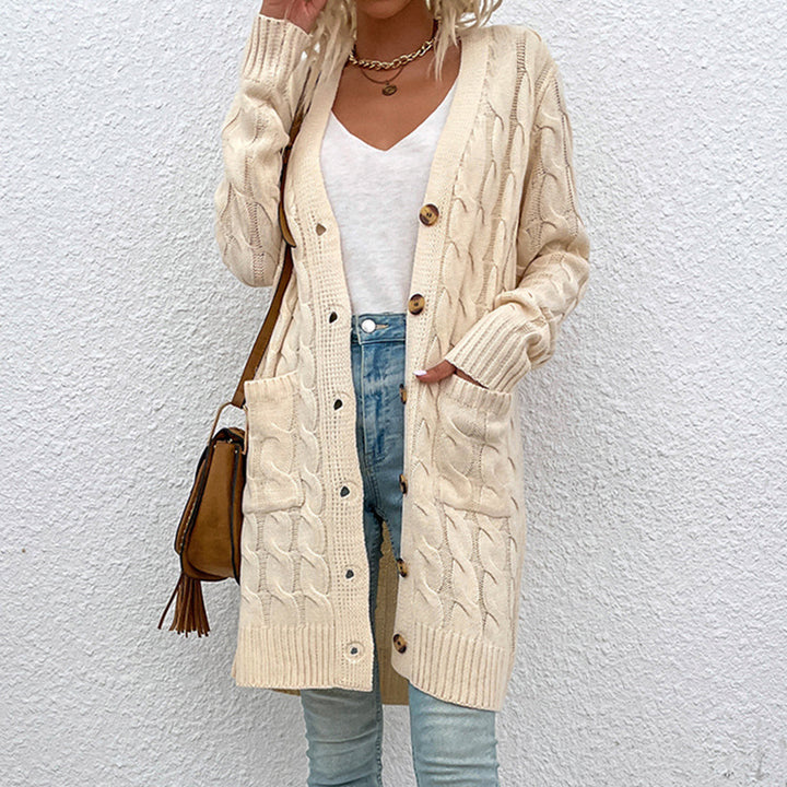 LAURA™ | Cable Knit Long Cardigan