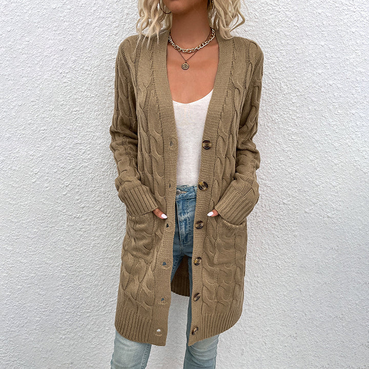 LAURA™ | Cable Knit Long Cardigan