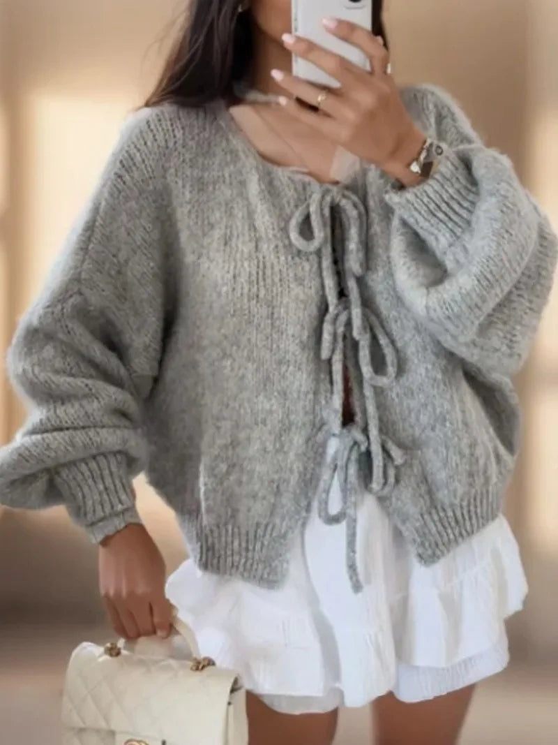 ELENA™ |Cardigan with tie closure