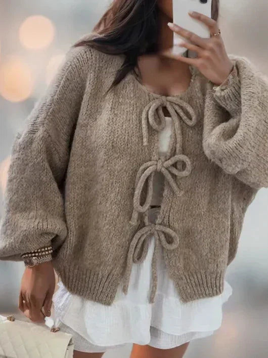 ELENA™ |Cardigan with tie closure