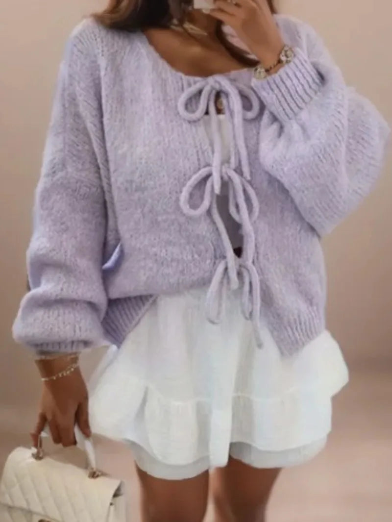 ELENA™ |Cardigan with tie closure