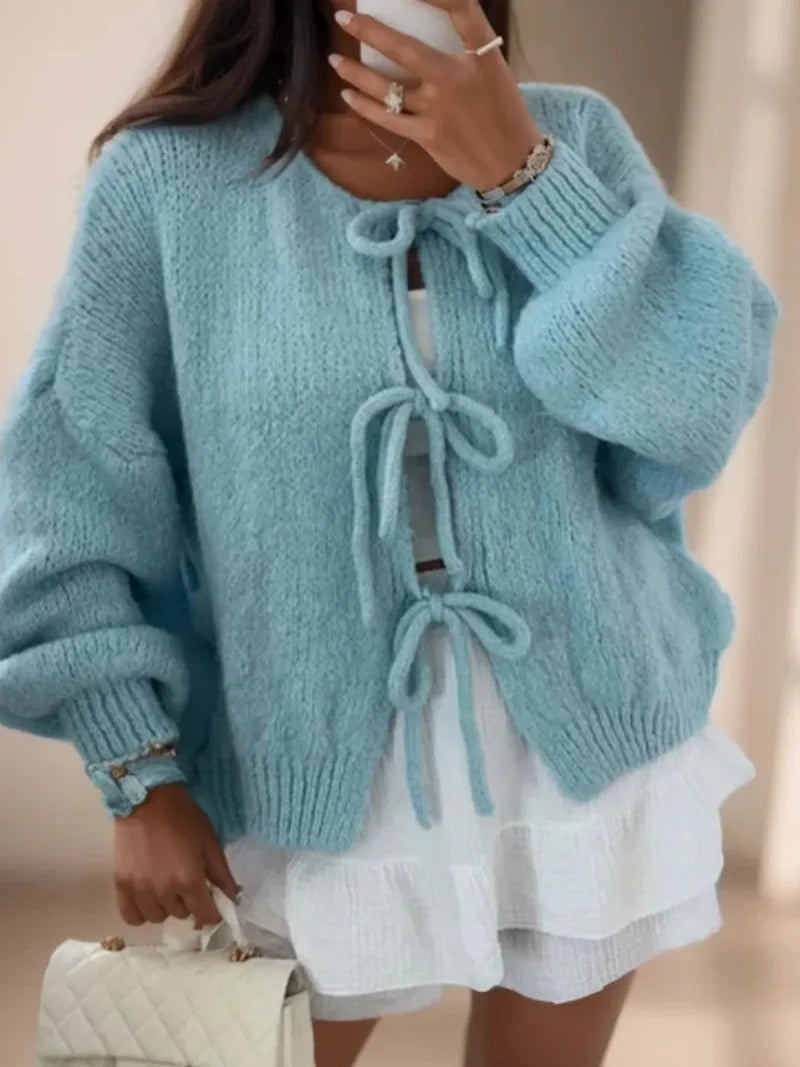 ELENA™ |Cardigan with tie closure