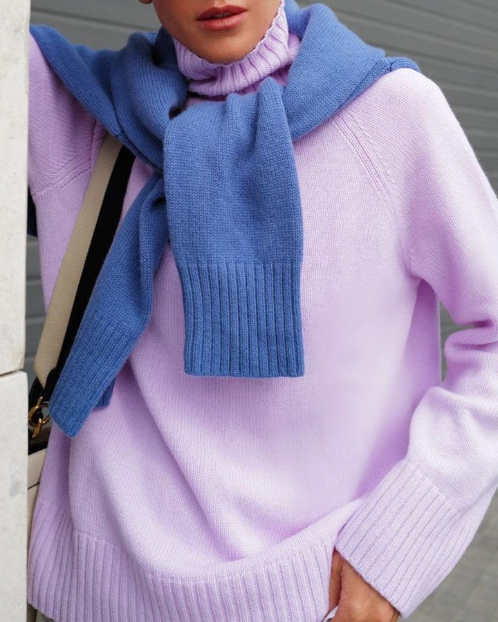 Turtleneck Sweater Casual Loose Knitted Pullover Tops