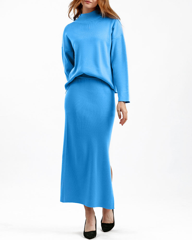 Casual Loose Fashion Long Skirt Two-piece Set