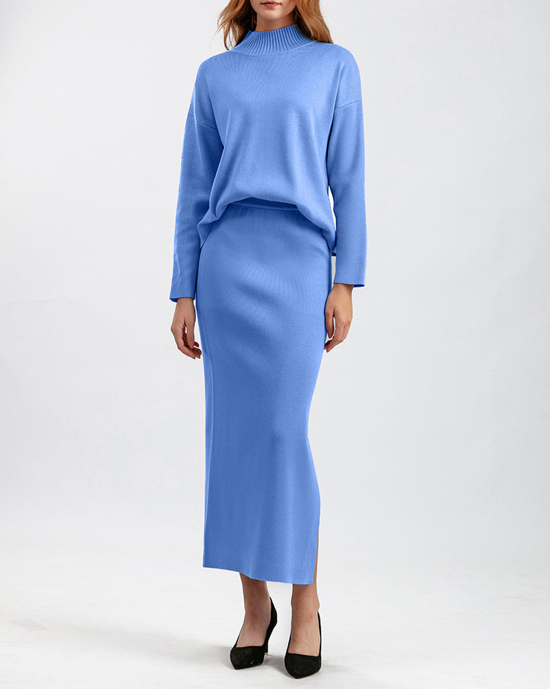 Casual Loose Fashion Long Skirt Two-piece Set