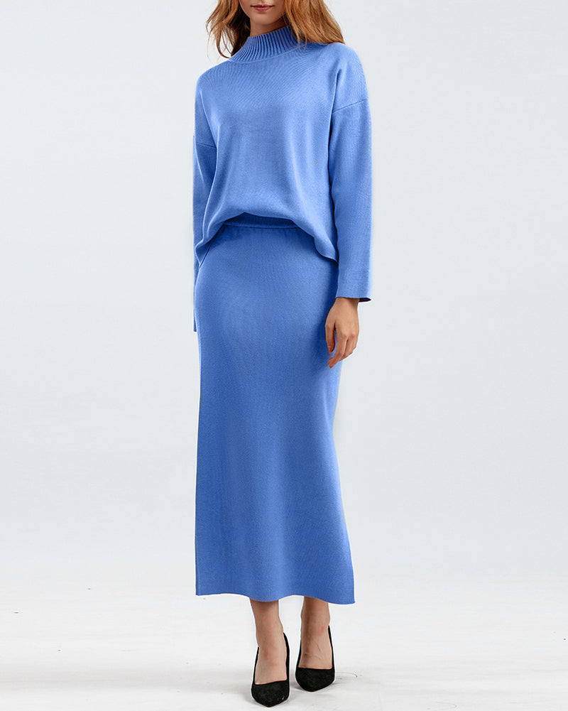 Casual Loose Fashion Long Skirt Two-piece Set