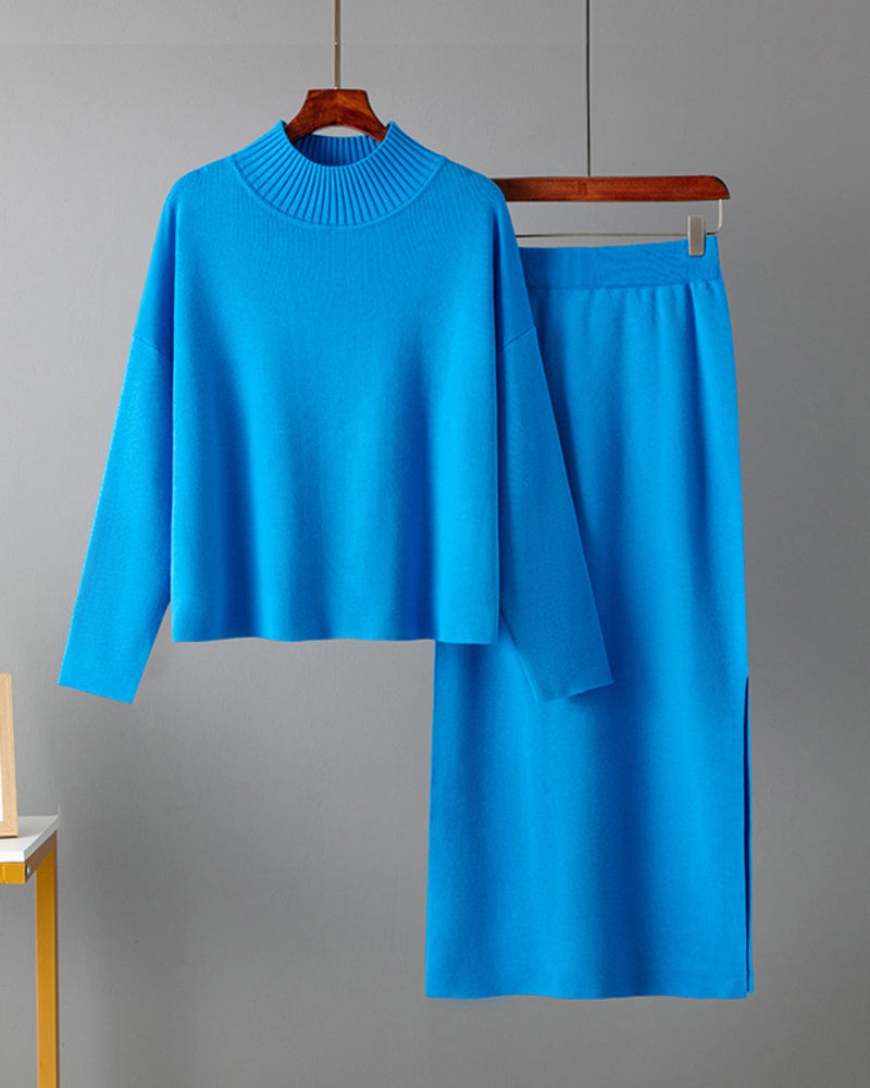 Casual Loose Fashion Long Skirt Two-piece Set