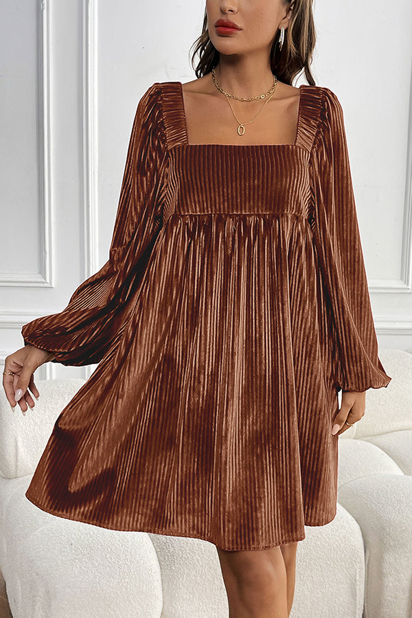 Velvet Christmas Elegance Mini Dress