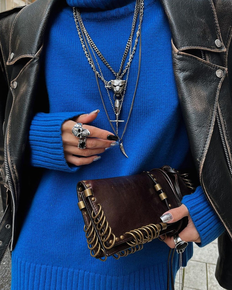 Turtleneck Sweater Casual Loose Knitted Pullover Tops