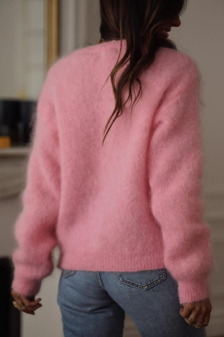 Sweet Long Sleeve Plain Cardigan