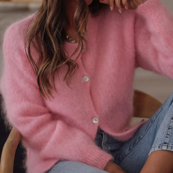 Sweet Long Sleeve Plain Cardigan