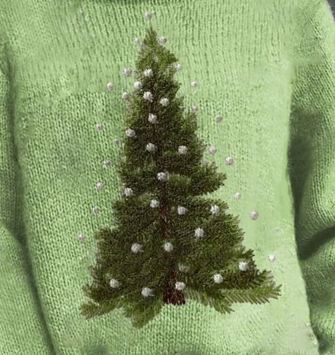 Fresh Green Long Sleeve Sweater